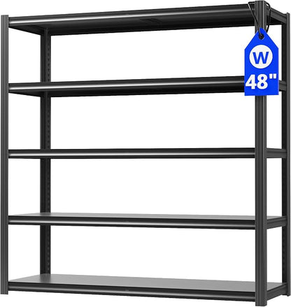 48" W Garage Shelving Heavy Duty 3030Lbs Storage Shelf 5 Tier Adjustable - Image 8