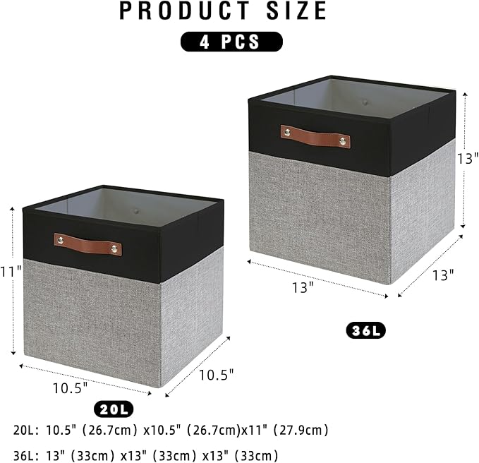 Collapsible Fabric Storage Cube Bins - Image 4