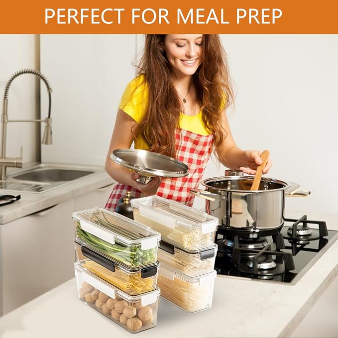 2-Pack Stackable Fridge Organizer Bins - Image 3