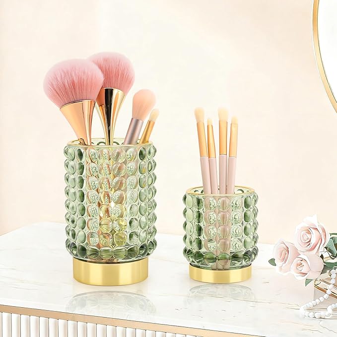 DASITON Makeup Brush Holder Organizer, Crystal Cosmetic Make Up Brush Holder - Image 2