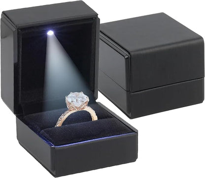 Novel Box Square Shaped Black Ring Box by NovelBoxCompanyLtd