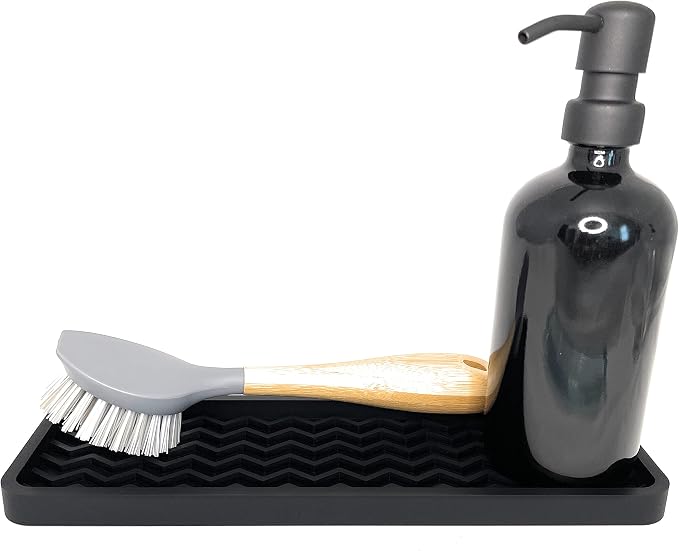Happitasa Silicone Kitchen Sink Organizer Tray, Sponge Holder and Countertop - Image 2