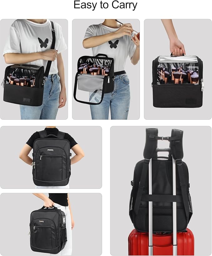 TANTO Makeup Backpack Makeup Artist Bag Professional Extra Large Cosmetic Bags - Image 5