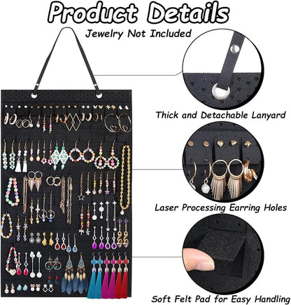 Caffox Hanging Earring Holder, Large Earring Organizer - Image 3