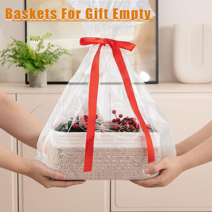 OIAHOMY 4 Pack Storage Baskets for Organizing, Small Bins for Shelves, Cute - Image 5