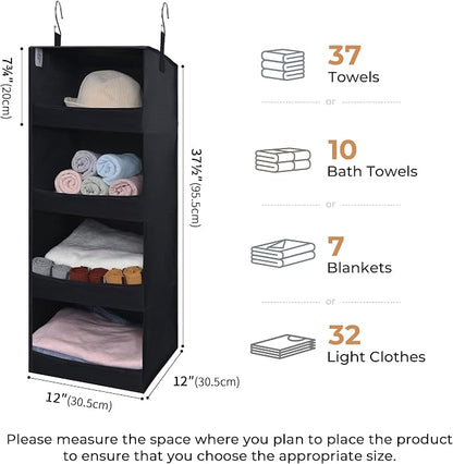 GRANNY SAYS 4-Shelf Hanging Organizer, Closet Hanging Shelves, Closet Hanging - Image 3