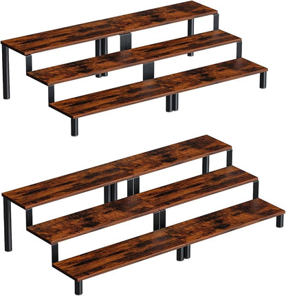 Set of 4 Wooden Display Stand Riser, 3 Tier Perfume Organizer Stand Cupcake by MIMIyasha