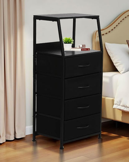 Dresser for Bedroom, Fabric Nightstand Tall Dresser & Chests of Drawers - Image 2