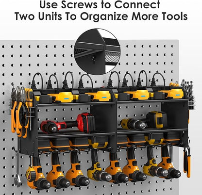 CCCEI Modular Power Tool Organizer Wall Mount Charging Station, Garage Drill - Image 5