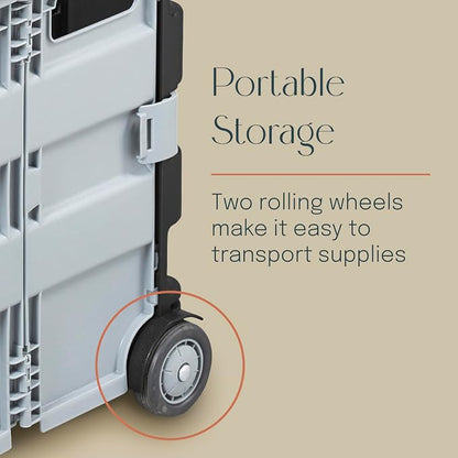 Mobile Utility Cart with Storage Organizer Bag, Rolling Cart, Dark Grey/Grey - Image 8