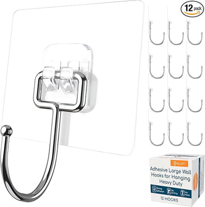 GLUIT Adhesive Large Wall Hooks by GLUIT