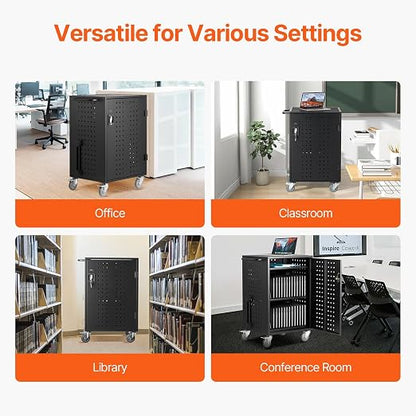 VEVOR Charging Cart, 32 Device Mobile Charging Station, Office and Classroom - Image 6