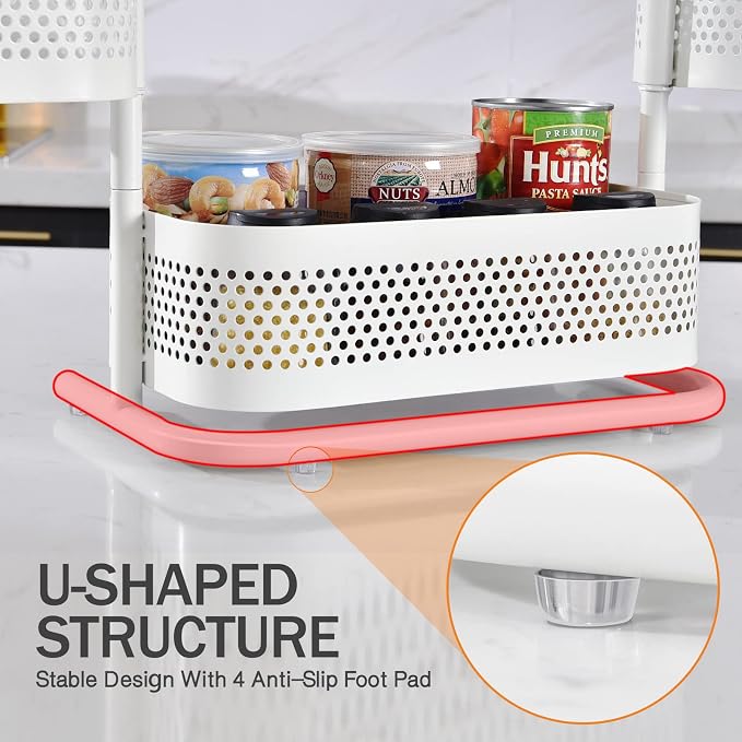 KINGRACK 3-Tier Rotating Bathroom Organizer, Countertop Vanity Tray, Spice Rack - Image 7