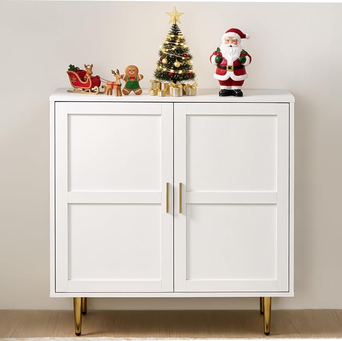 RoyalCraft 2-Door Wood Cabinet, Modern Credenza by Bringyoubetterlife