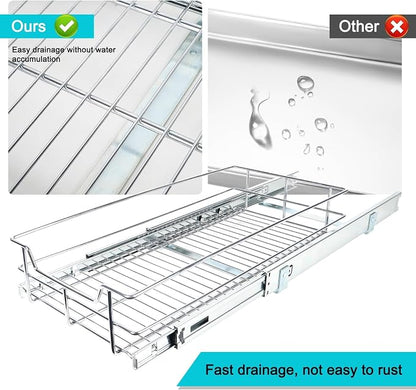 Pull Out Cabinet Organizer 17" W X 17" D, Slide Out Drawers - Image 9