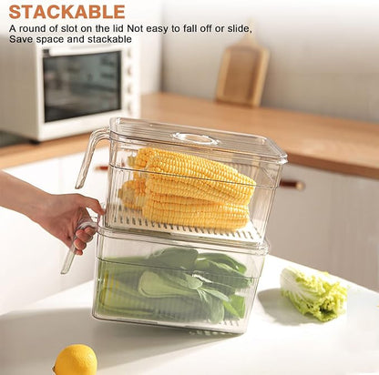 Loobuu 2 Pack Plastic Food Storage Produce Containers - Image 3