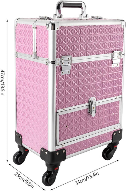 Rolling Makeup Case, Nail Storage Box - Image 2