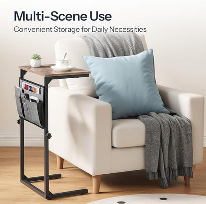 HOOBRO C Shaped End Table, 29.5’’ Adjustable Height Side Table - Image 5