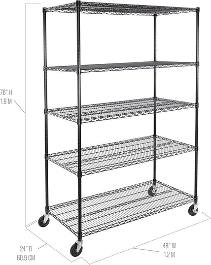 Seville Classics UltraDurable Heavy Duty NSF Solid Steel Wire Rack Storage Unit - Image 3