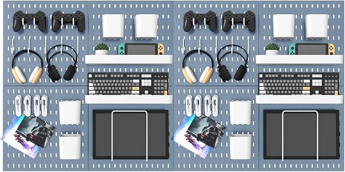 Pegboard Combination Kit, 25.2" x 50.4" Wall Mounted Storage Set by MULSAME
