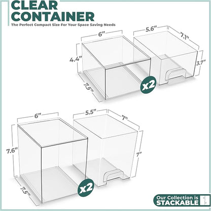 Sorbus Acrylic Storage Containers - Image 3