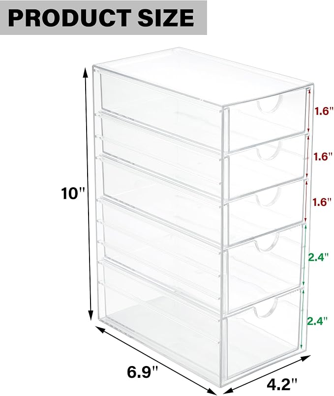 Prsildan Acrylic Drawer Makeup Organizer - Image 3