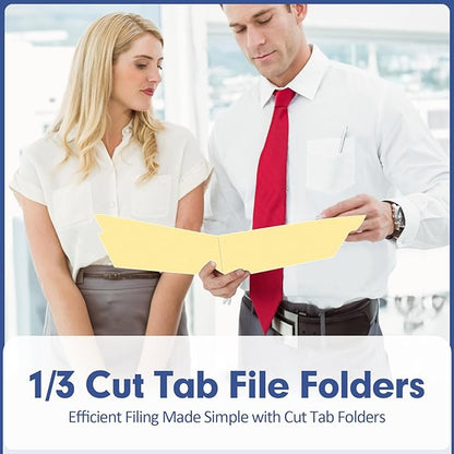File Folder, PANDRI 220 Pack File Folder, 1/3 Cut Tab, Letter Size, Filing - Image 7