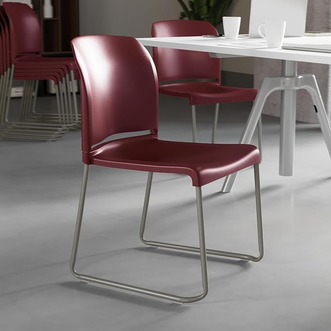 Flash Furniture HERCULES Series 880 lb. Capacity Burgundy Full Back Contoured - Image 5