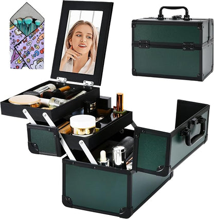 Makeup Train Case, Portable Makeup Case by Unknown