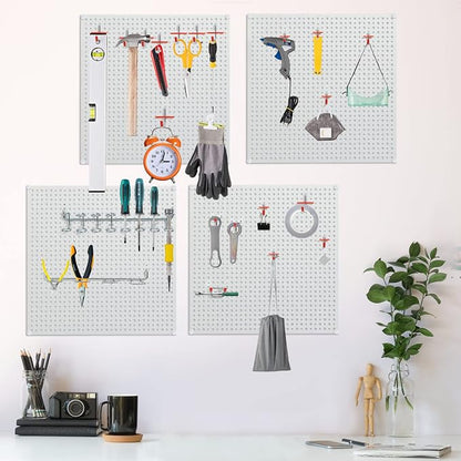 Pegboard Rack Garage Storage Steel Horizontal Peg Board Pack, Steel Pegboard - Image 6