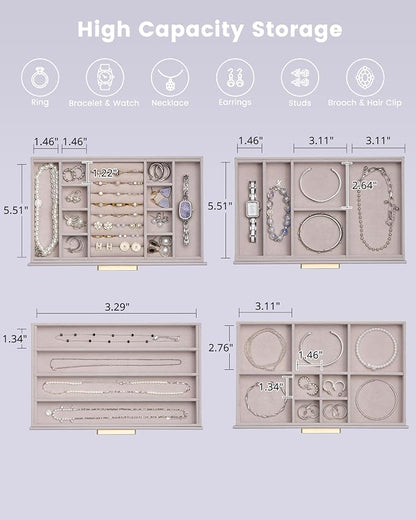 Lolalet Jewelry Box Organizer, 4-Layer Jewelry Organizers and Storage Case - Image 6