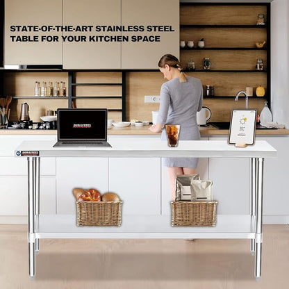 DuraSteel 30x72 Stainless Steel Prep Table - Image 7