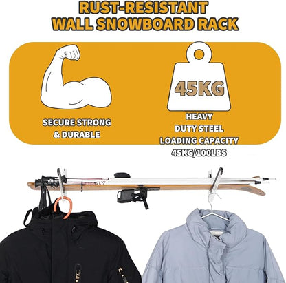 Snowboard Wall Racks, Adjustable Storage Rack - Image 4