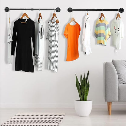 Oroonoko 36inch Industrial Pipe Clothes Rack Wall Mount - Image 6