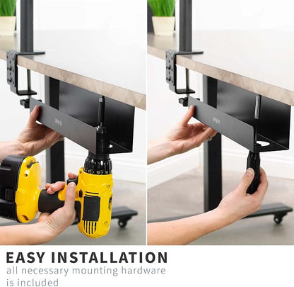 VIVO Under Desk 17 inch Cable Management Tray, Power Strip Holder, Cord - Image 3