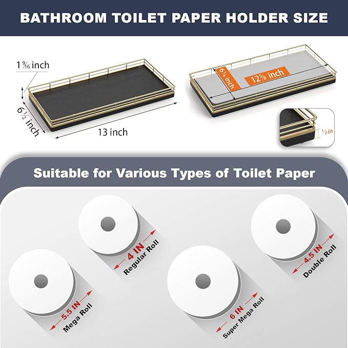 Oak Bathroom Toilet Tank Tray, for Perfume Makeup Candle Kitchen Counter Coffee - Image 6