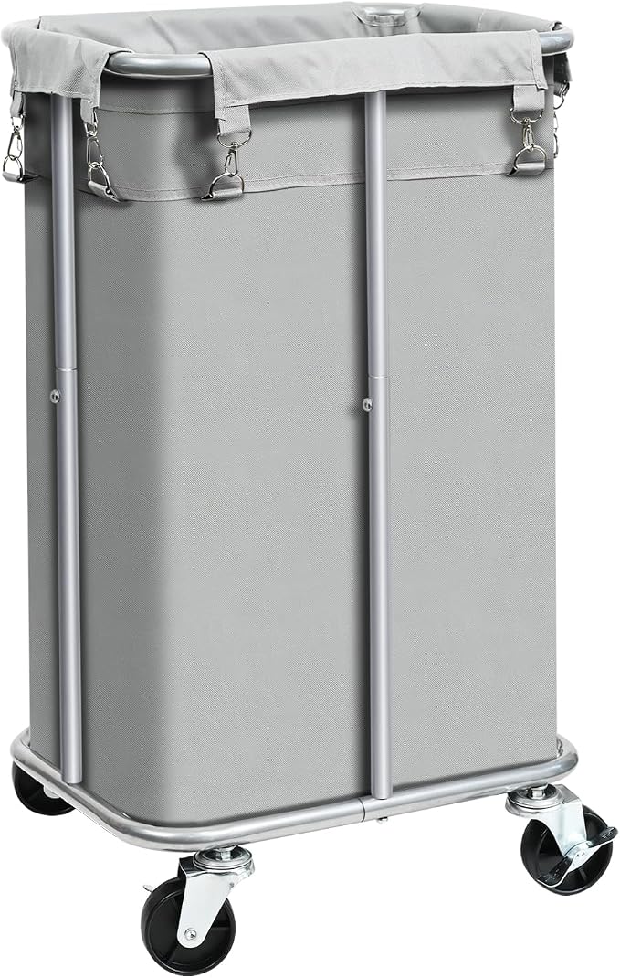 Laundry Basket with Wheels, Rolling Laundry Hamper with Removable Bag, 100L by Ollieroo
