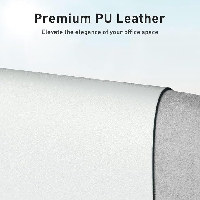 Aothia Leather Desk Pad Protector, Large Mouse Pad, Office Mat, Non-Slip PU - Image 2