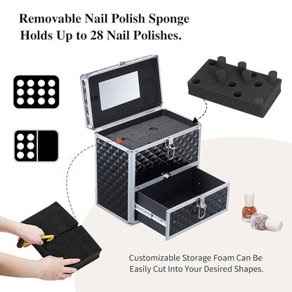 Frenessa Nail Polish Makeup Train Case - Image 3