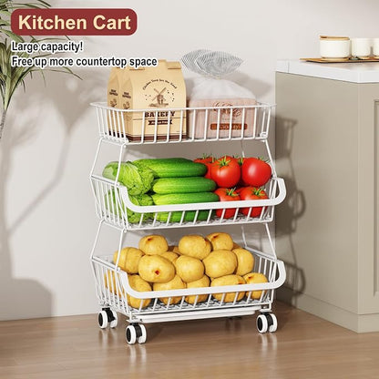 3-Tier Rolling Pantry Cart - Image 9
