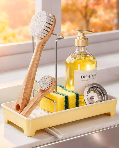 Ceramic-Look Sink Caddy, Rustproof Sponge Holder by Unknown