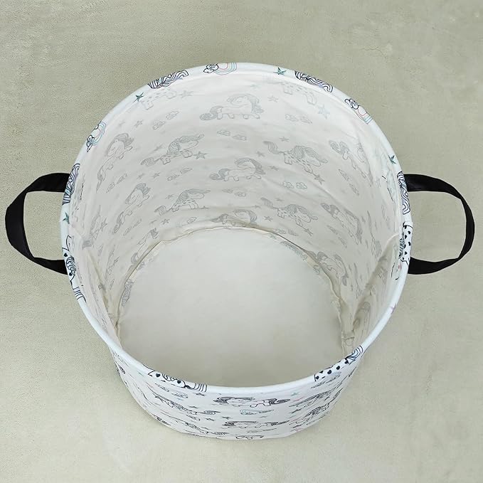 LANGYASHAN Laundry Basket Canvas Fabric Collapsible Organizer Basket - Image 7