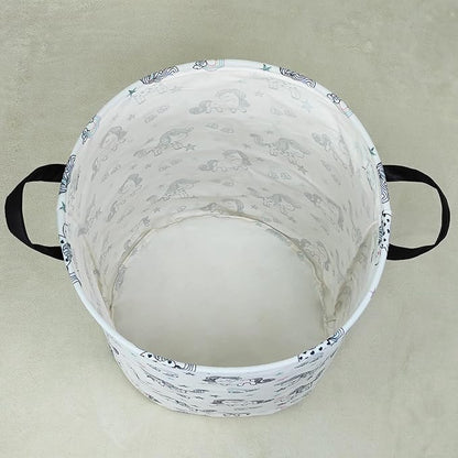 LANGYASHAN Laundry Basket Canvas Fabric Collapsible Organizer Basket - Image 7