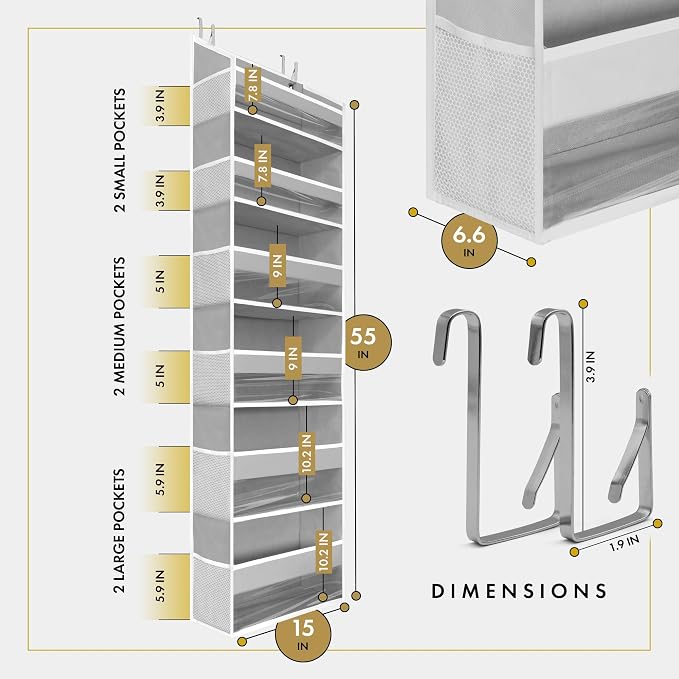 HOMELUX THEORY Over The Door Organizer Hanging - Image 2