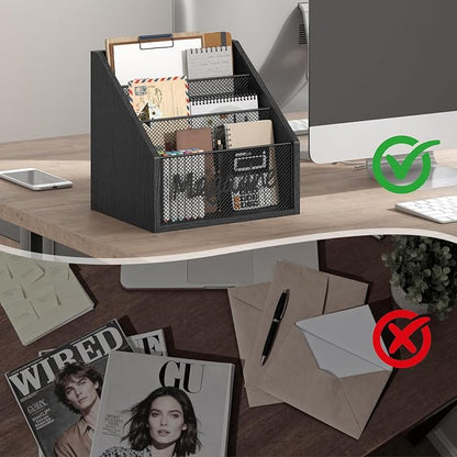 Magazine Holder, Wood Magazine Rack Floor, Mail Organizer Countertop, Magazine - Image 5