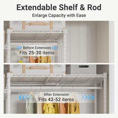 VIPEK X3 Expandable Heavy Duty Clothes Rack Adjustable from 5'2" to 8' - Image 9