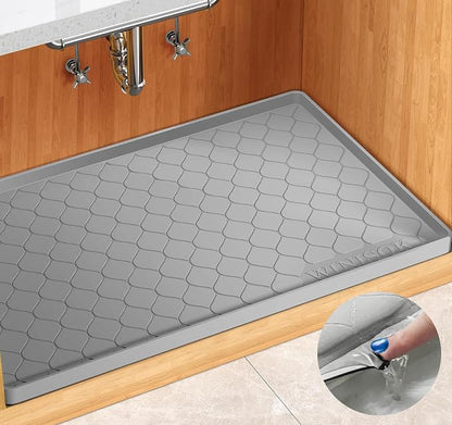 Silicone Under Sink Mat 34" x 19", kitchen Essentials and Gadgets, Shelf liner by Winisok