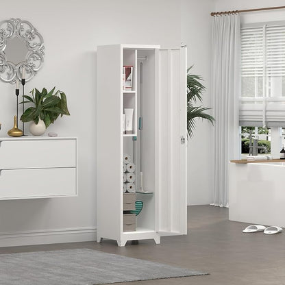 Slim Broom Storage Cabinets, Metal Cabinet - Image 7