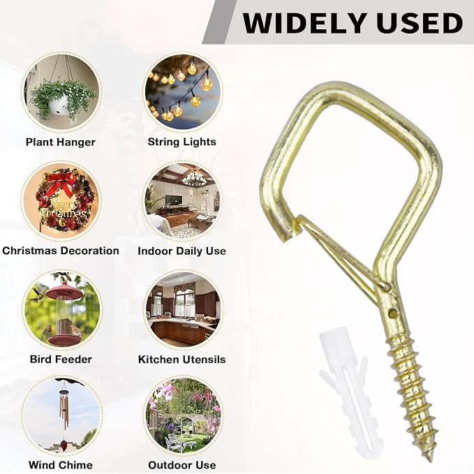 35PCS Eye Screw Hooks for Hanging Heavy Duty - Image 2