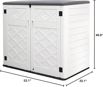 Resin Outdoor Storage Shed, 38 cu.ft Outdoor Storage Box Waterproof - Image 7